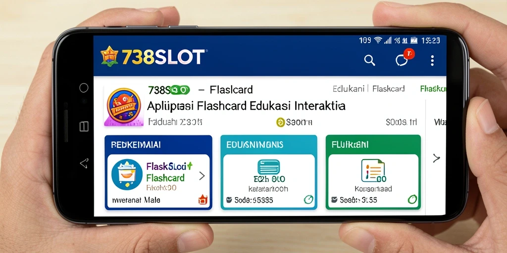 Antarmuka aplikasi 738SLOT yang sederhana dan menarik.