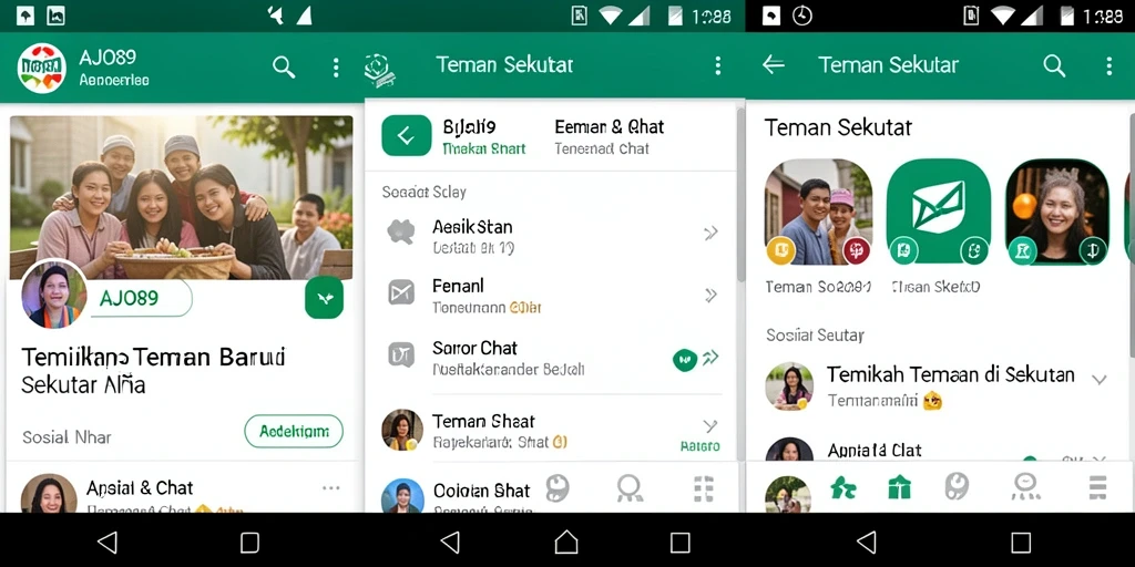 Antarmuka utama AJO89 yang user-friendly untuk Teman Sekitar.