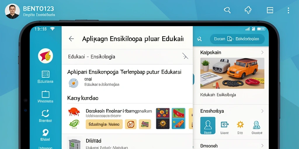 Antarmuka BENTO123 yang menarik dan mudah digunakan.