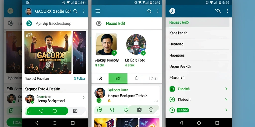 Tampilan antarmuka GACORX yang sederhana dan fungsional.