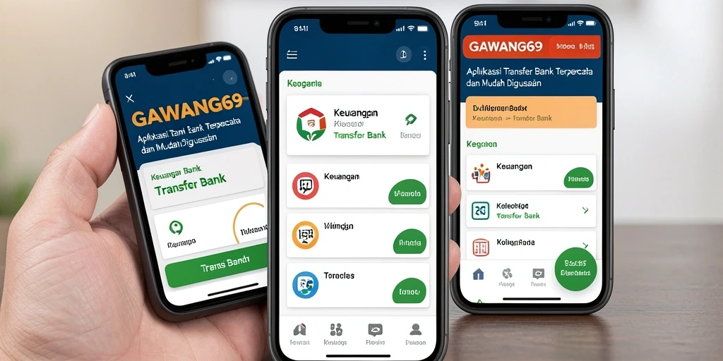 Tampilan antarmuka aplikasi GAWANG69 yang mudah digunakan untuk Transfer Bank.