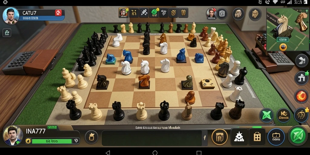 Screenshot antarmuka permainan Catur INA777 yang menarik dan interaktif.