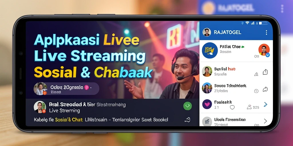 Antarmuka aplikasi Live Streaming RAJATOGEL yang menarik dan fungsional.