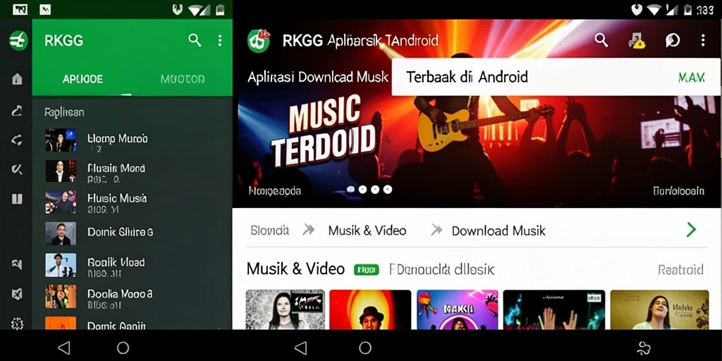 Antarmuka pengguna RKGG yang sederhana untuk unduhan musik.